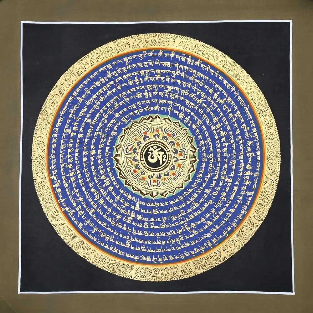 Curación de Om Thangka Healing Mandala Thangka Painting
