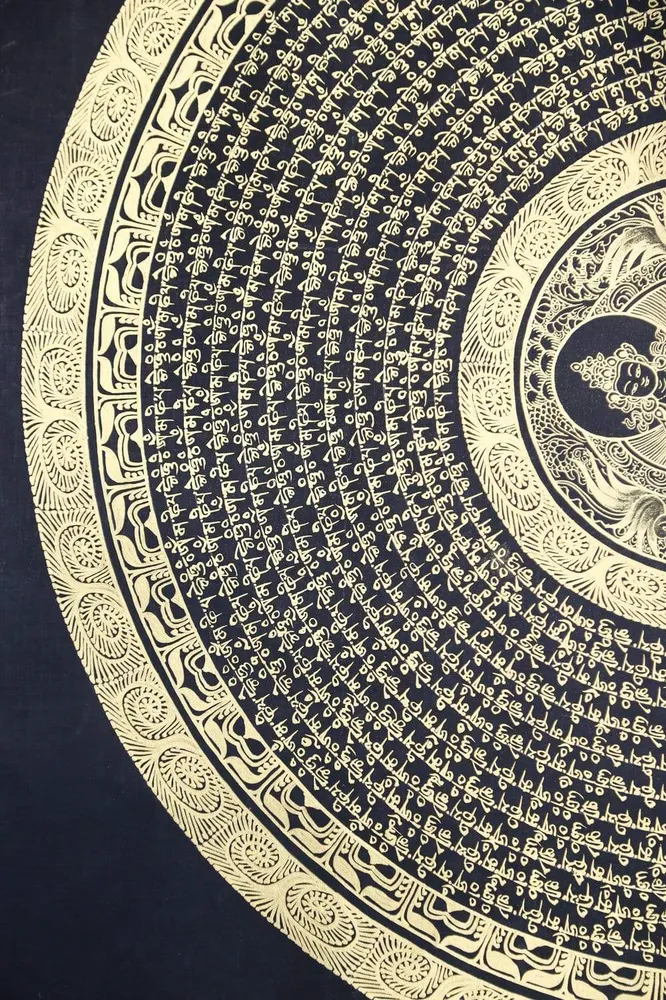 Mantra Thangka de Tara Blanca y Oro Healing Mandala Thangka Painting