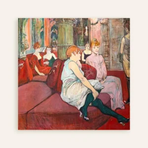 Póster Au salon de la rue des Moulins (1894) de Henri de Toulouse-Lautrec