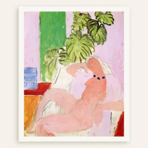 Desnudo en una silla con plantas verdes (1937) — Henri Matisse - Póster