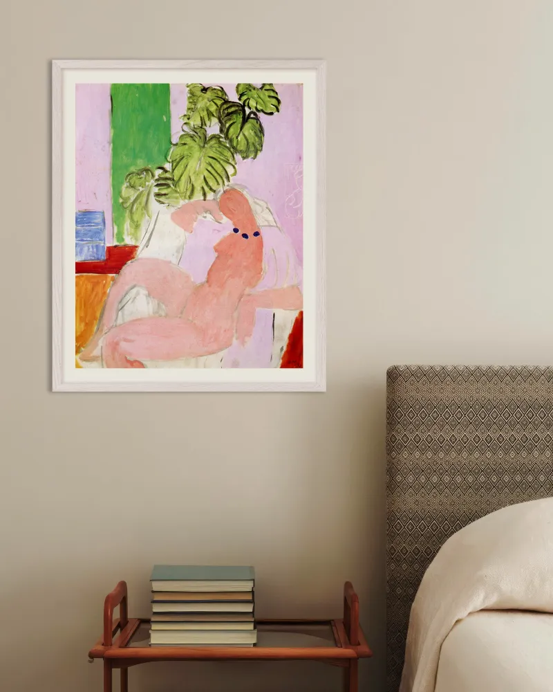 Desnudo en una silla con plantas verdes (1937) — Henri Matisse - Póster