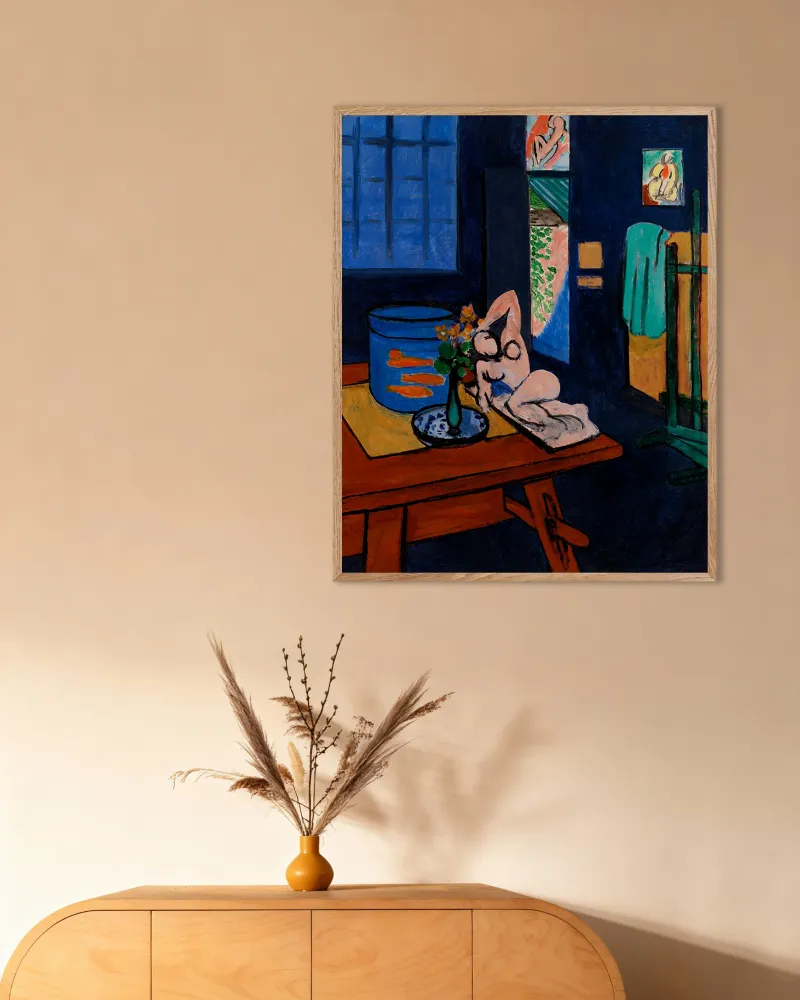 Pez dorado y escultura (1911) de Henri Matisse - Póster