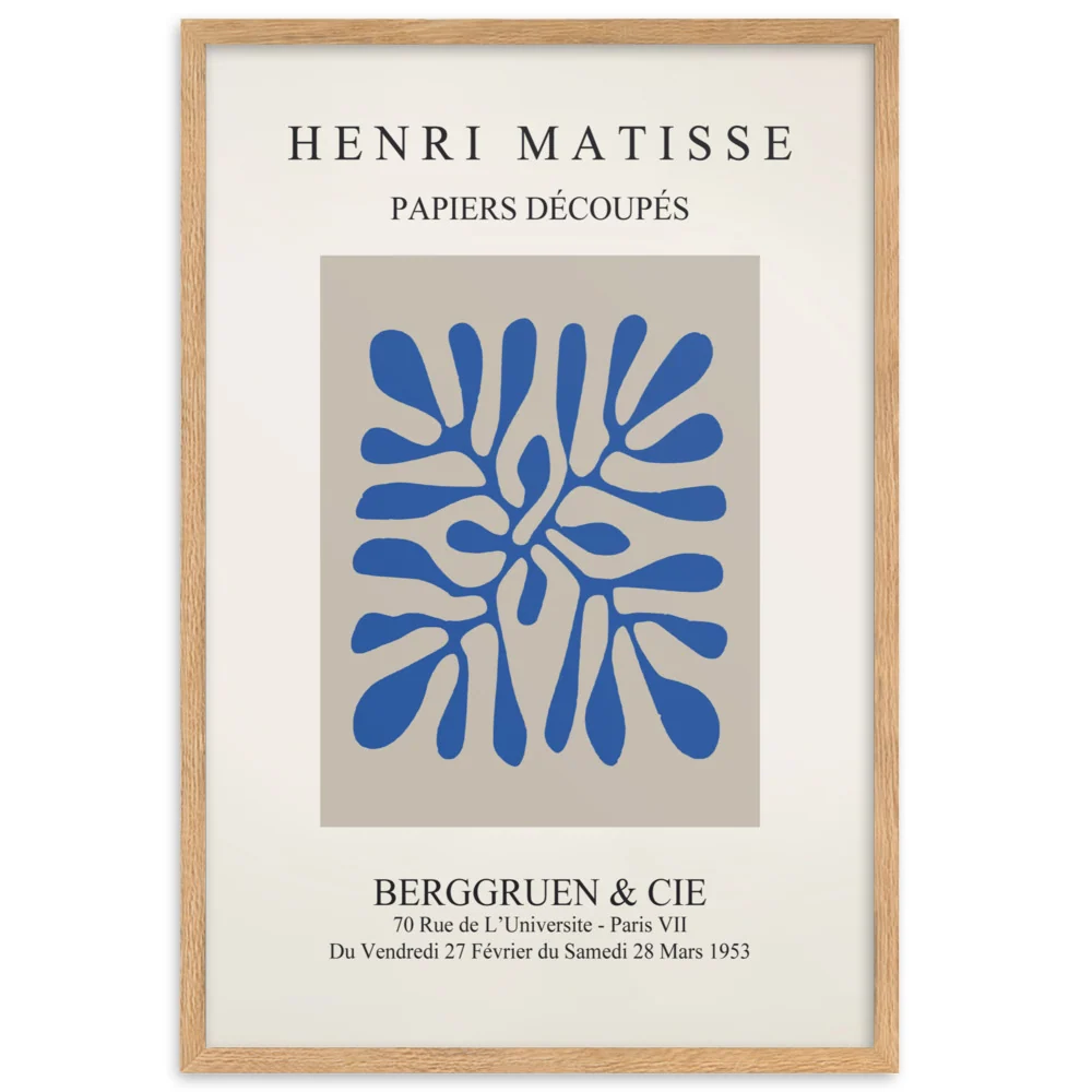 Póster - Henri Matisse, Recortes de papel Blaue Blätter