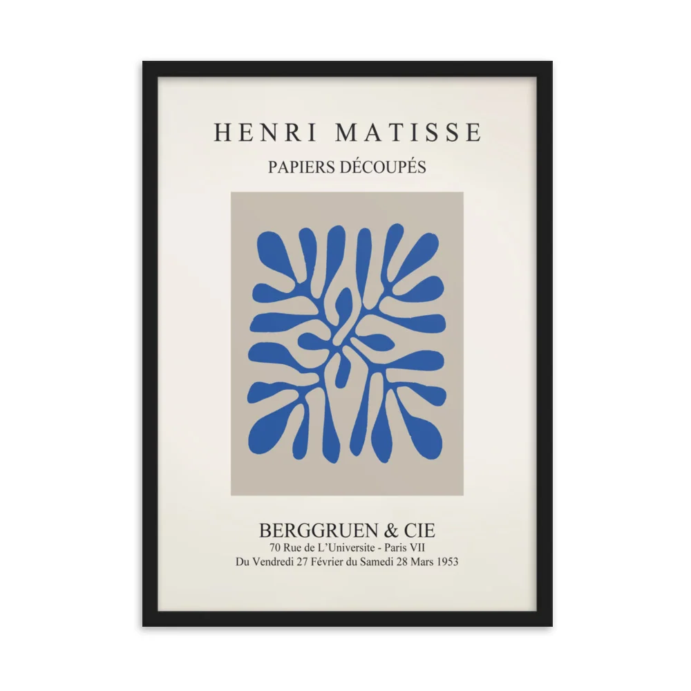 Póster - Henri Matisse, Recortes de papel Blaue Blätter
