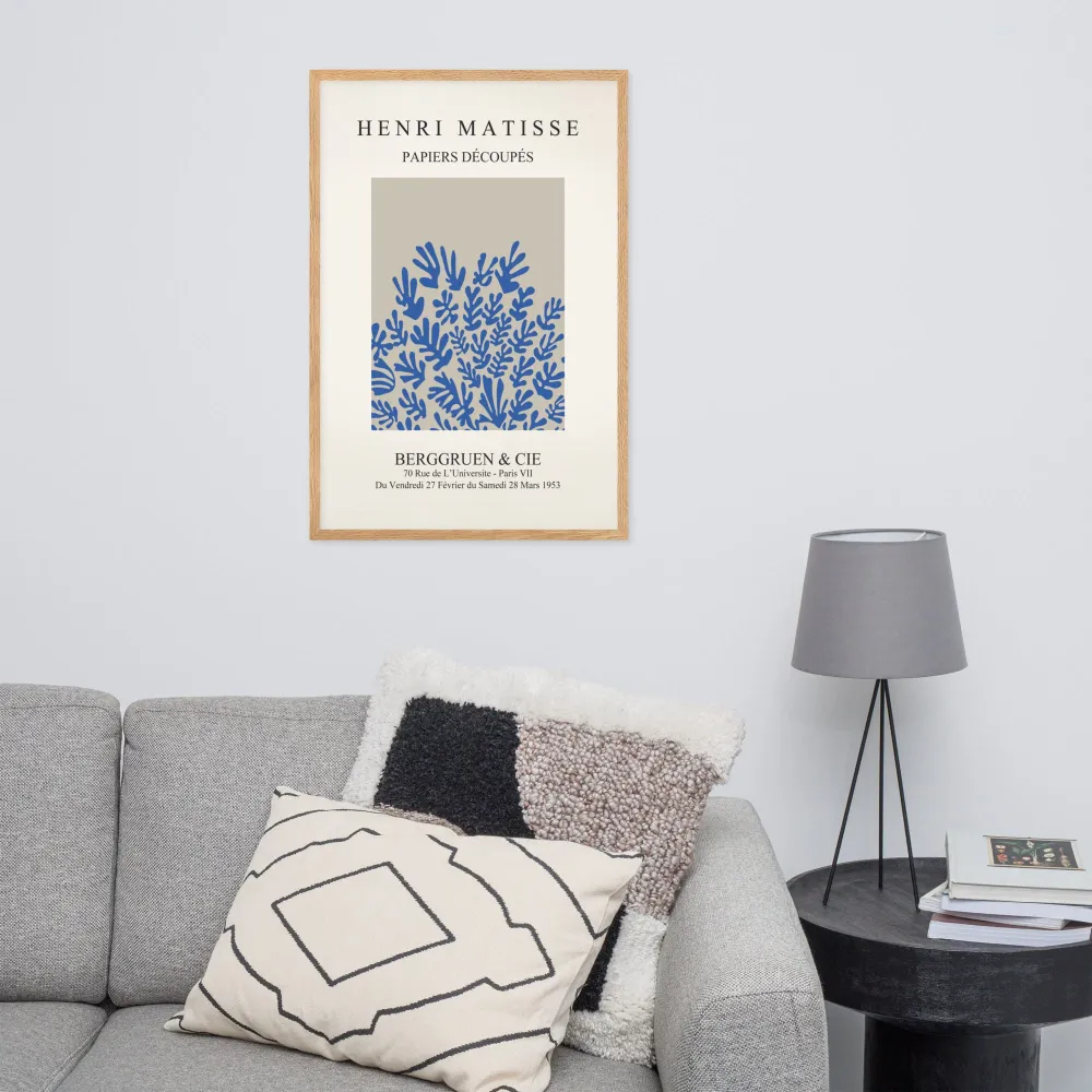 Póster - Recortes de papel Henri Matisse, Blaue Blumen