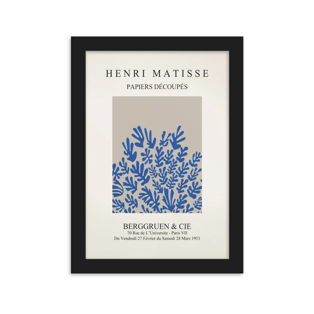 Póster - Recortes de papel Henri Matisse, Blaue Blumen