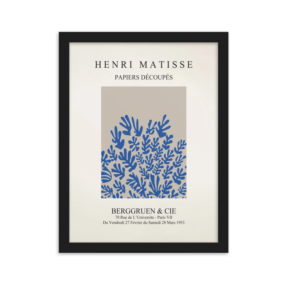 Póster - Recortes de papel Henri Matisse, Blaue Blumen