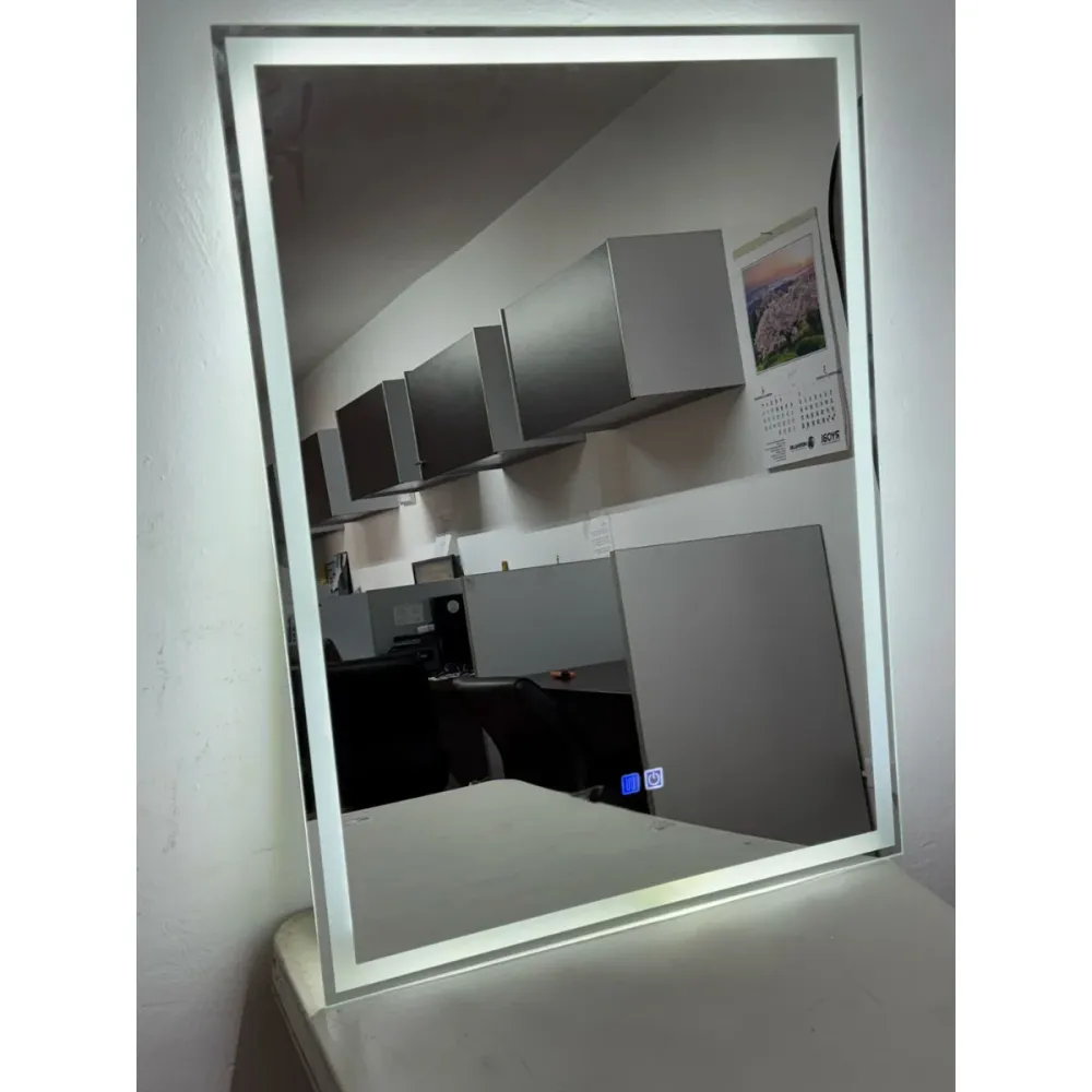 Espejo Rectangular marco esmerilado Con 3 tonos de luz + Antiempañante de 50x70 cm herrashop HERRASHOP E1R25070