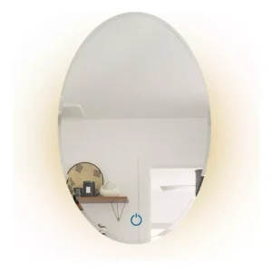 Espejo ovalado con biselado y luces led traseras 60x80 cm herrashop HERRASHOP E3O16080