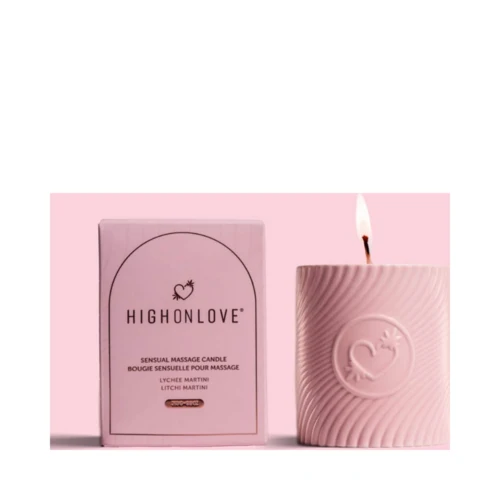 High on Love Pink Massage Candle Litchi Martini