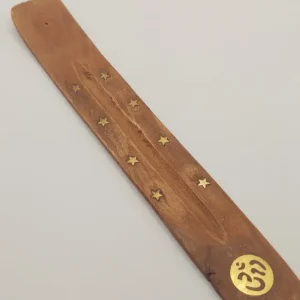 Porta Incienso tablita de madera (om) Holistic Concept Mx