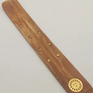 Porta Incienso tablita de madera (sol) Holistic Concept Mx