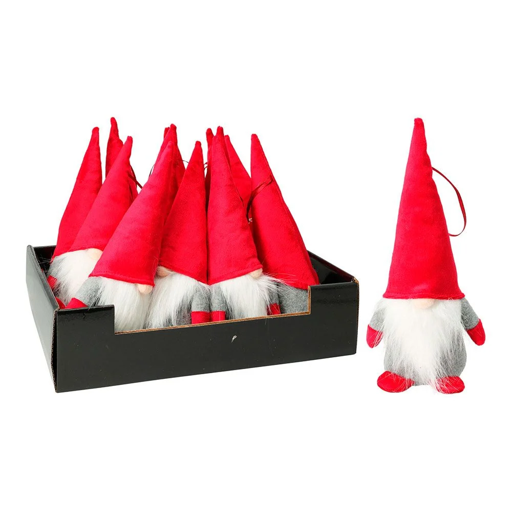 GNOMO GRIS CON GORRO ROJO 8 x 22 cm HOME & STYLING