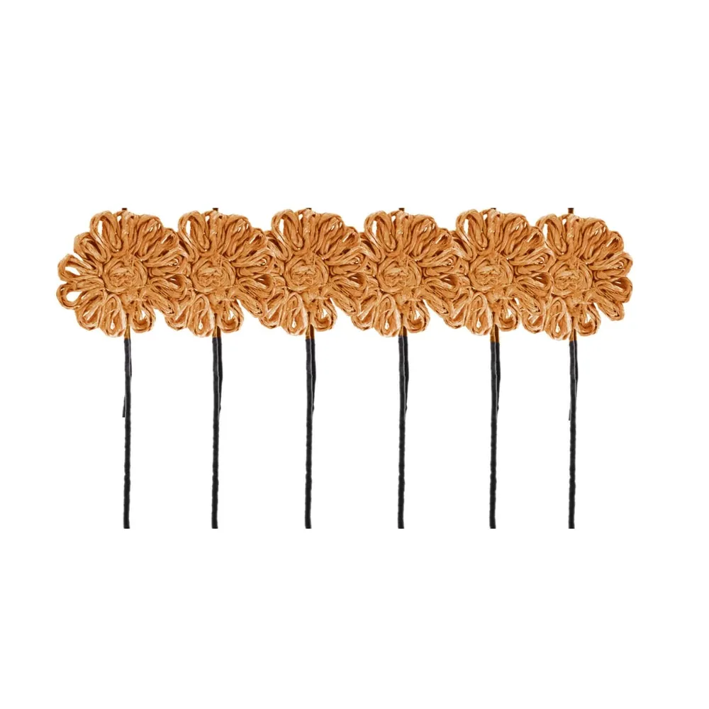 Flor Yute Naranja 38 cm Pack 6 un. Homeessentials