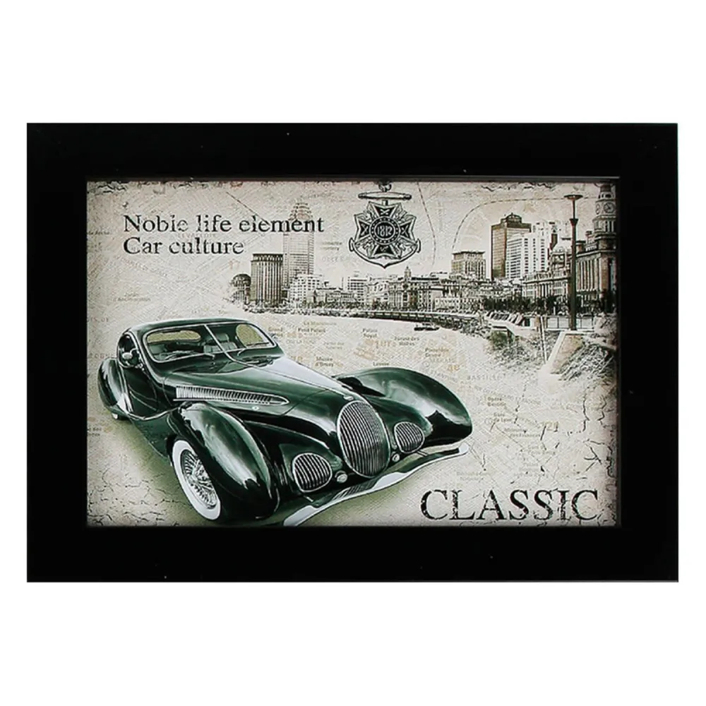 Imagen Decorativa Auto Antiguo Negro Classic 18cm HomeWell