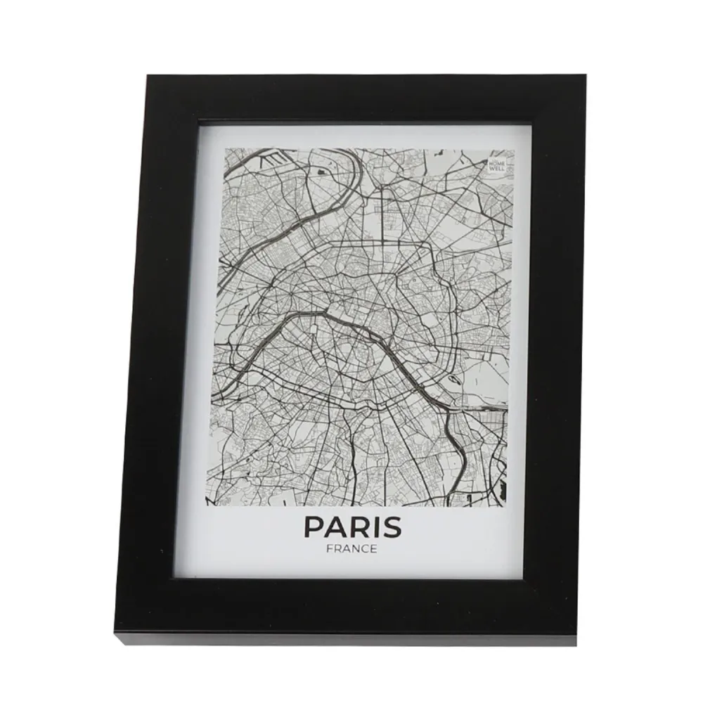 Marco Mapa de Paris Francia 20.4x15.4x2cm HomeWell