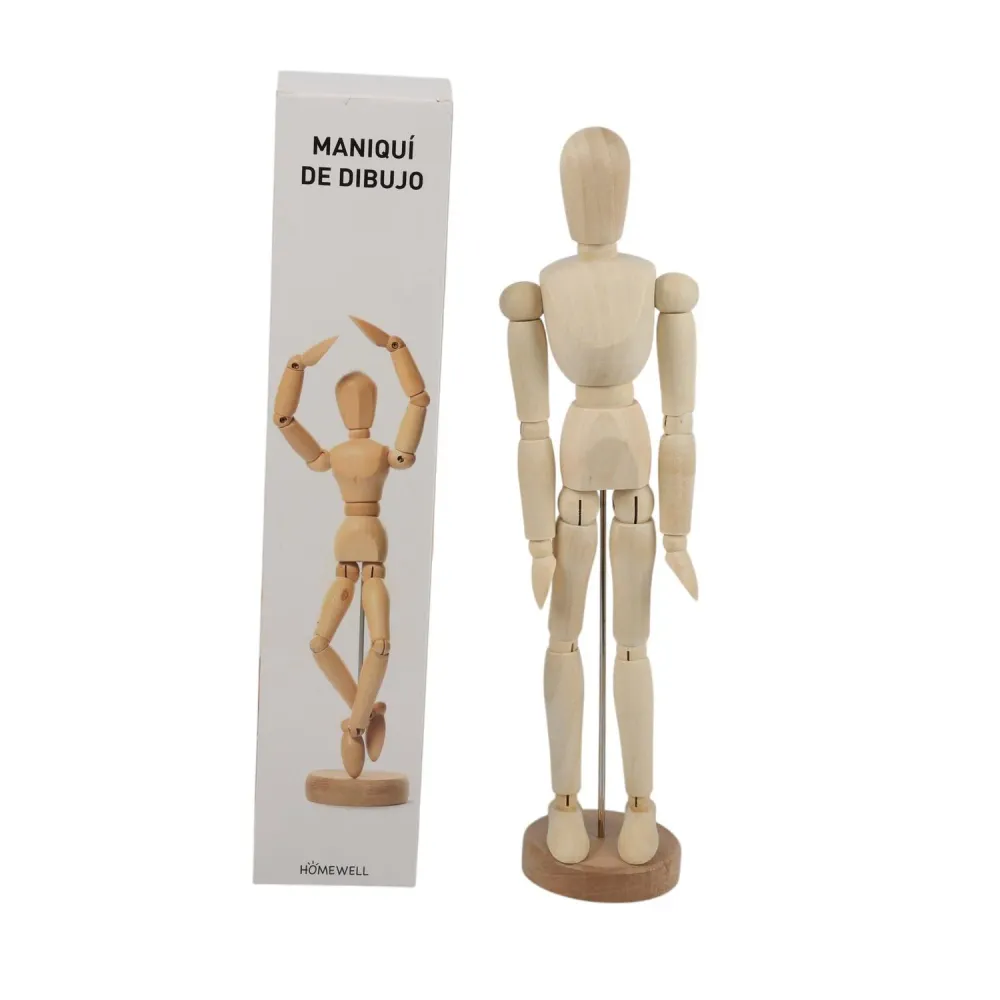 Marioneta Articulada Madera Natural HomeWell