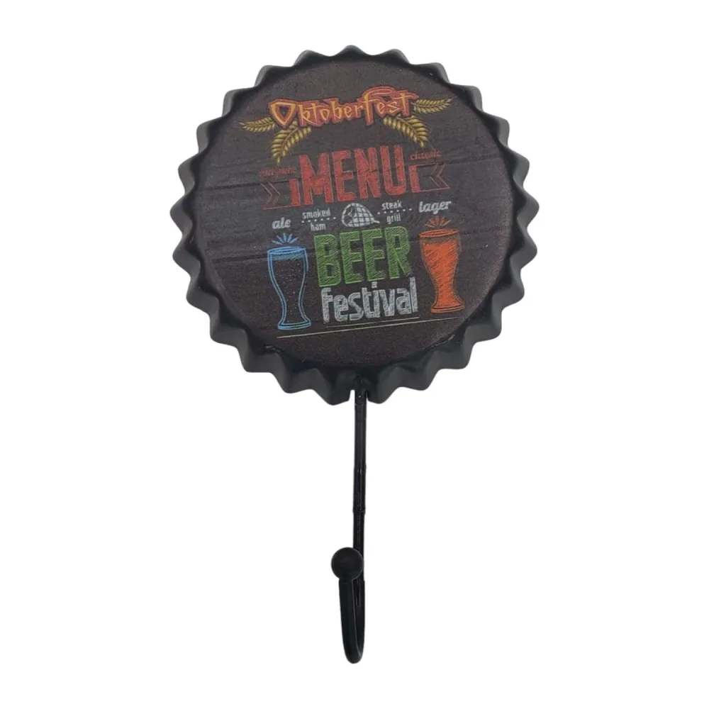Perchero Chapa Botella Diseño Negro 18*11.5cm HomeWell