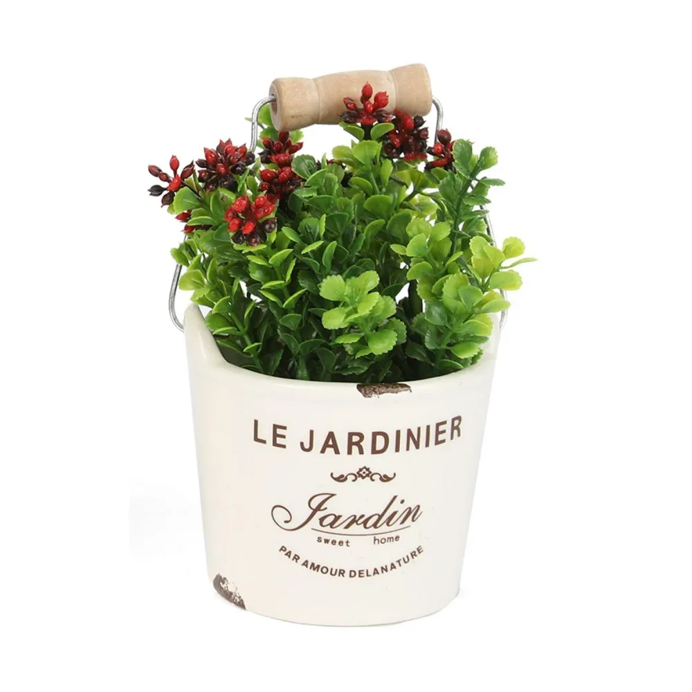 Planta Decorativa Artificial Flores Vinotintos 7x13cm HomeWell