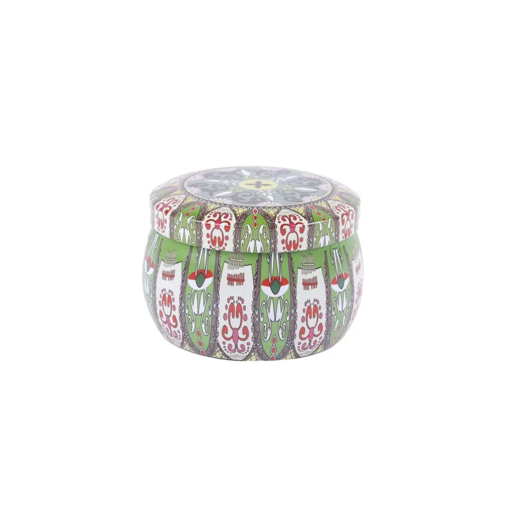 Vela Caja Metal Verde 5*7cm HomeWell
