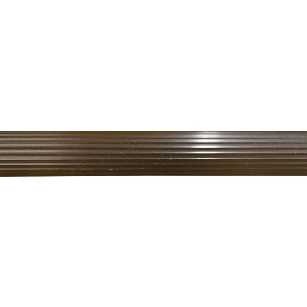 Tubo Cortinero Ranurado 1 Cafe X 6Mts Hoyostools