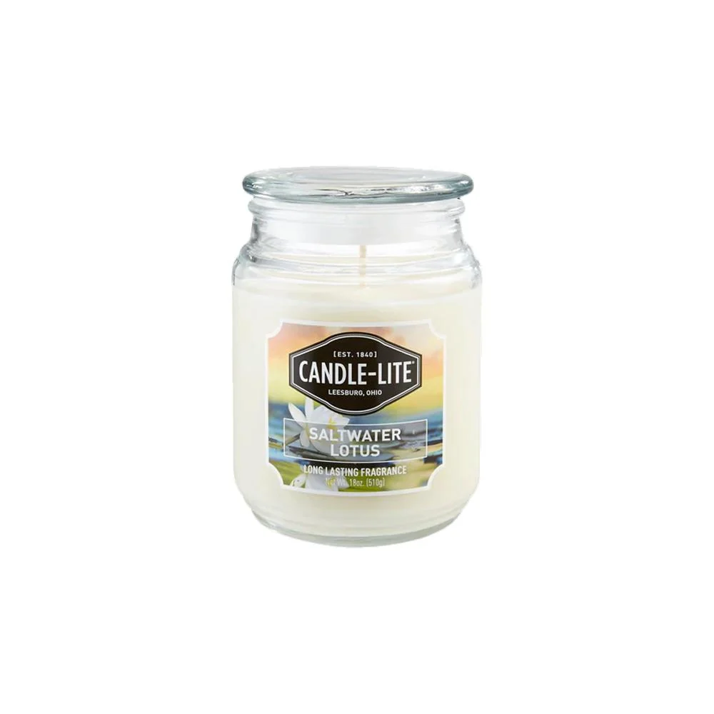 Vela 18 Oz Saltwater Lotus Candle Lite 3297330 Hoyostools