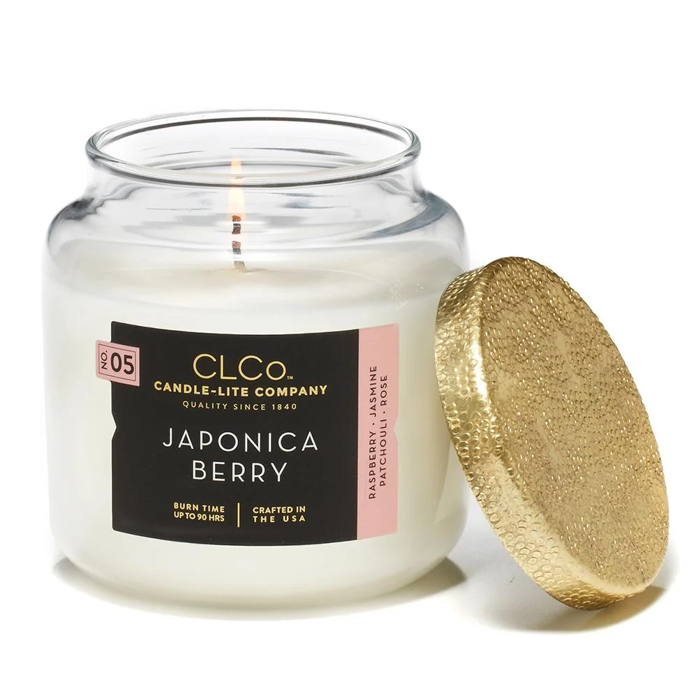 Vela 14 Oz Tapa Dorada Japonica Berry Candle Lite 4473061 Hoyostools