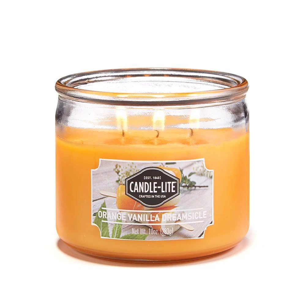 Vela 10 Oz Tres Mechas Orange Vanilla Dreamsicle Candle Lite 1879132 Hoyostools