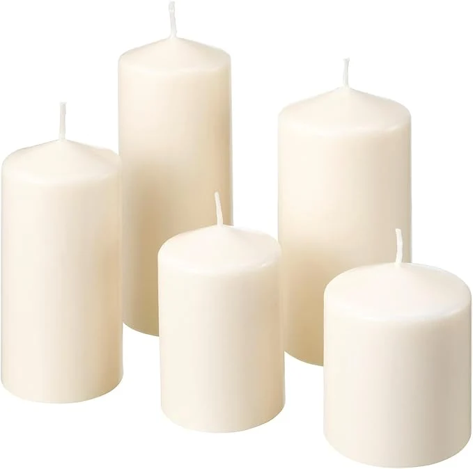 IKEA FENOMEN Juego de 5 Velas sin Perfume, Color Natural. Un set de velas decorativas de diferentes tamaños para crear un...
