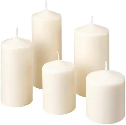 IKEA FENOMEN Juego de 5 Velas sin Perfume, Color Natural. Un set de velas decorativas de diferentes tamaños para crear un...