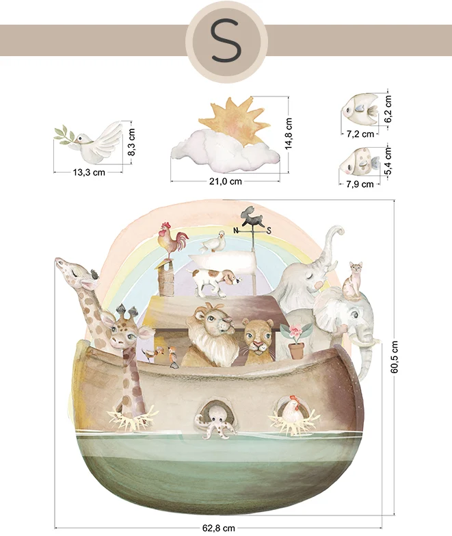 ARCA DE NOÉ Vinilo infantil personalizable Il Mondo di Alex