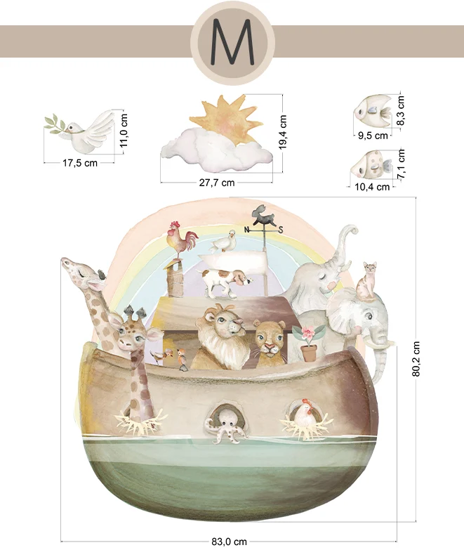 ARCA DE NOÉ Vinilo infantil personalizable Il Mondo di Alex
