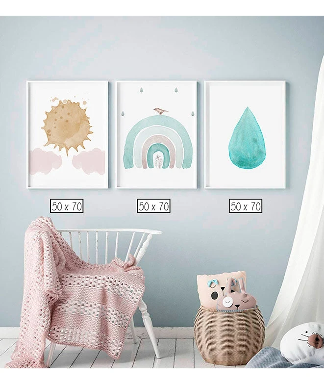 ARCOIRIS MINT Pack de cuadros infantiles Il Mondo di Alex