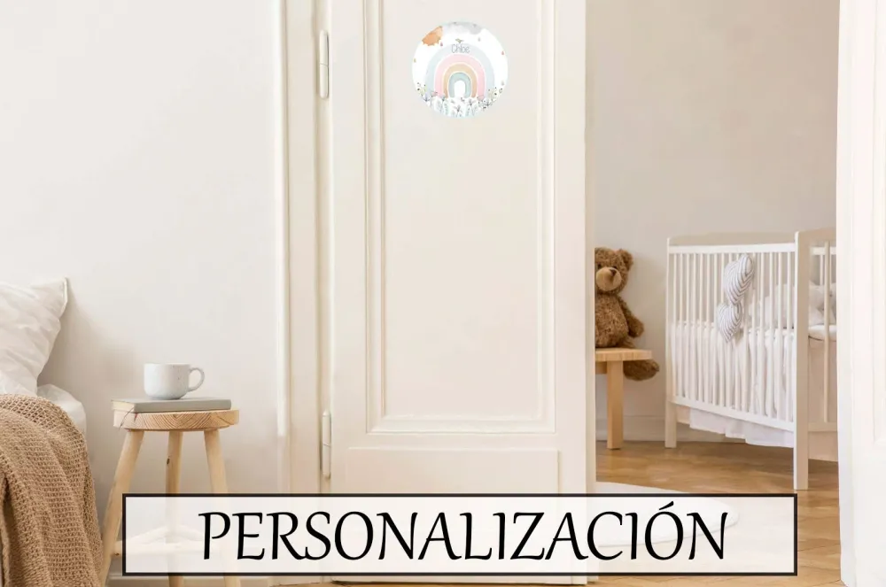ARCOÍRIS MULTICOLOR Placa para puerta de vinilo Il Mondo di Alex