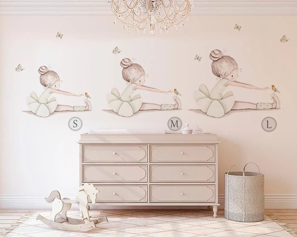 BAILARINA DANCE II BEIGE Vinilo infantil personalizable Il Mondo di Alex