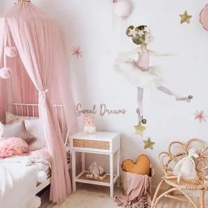 BAILARINA SOBRE ESTRELLA Vinilo infantil personalizable Il Mondo di Alex