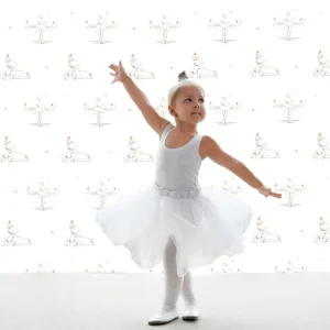 BAILARINAS BOCETOS Papel pintado infantil Il Mondo di Alex