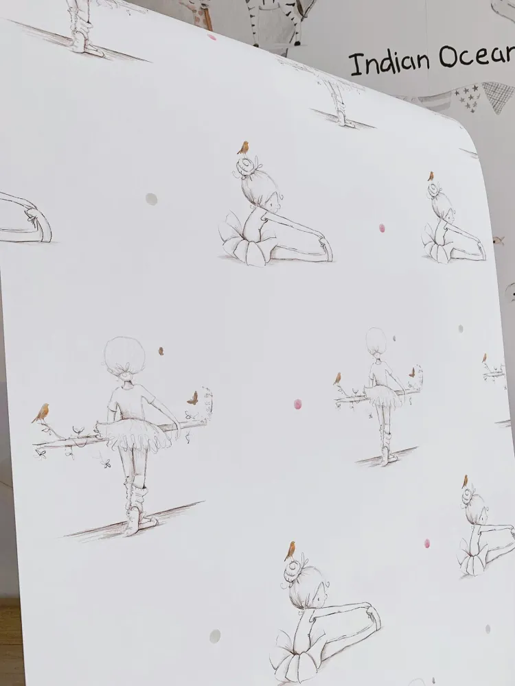 BAILARINAS BOCETOS Papel pintado infantil Il Mondo di Alex