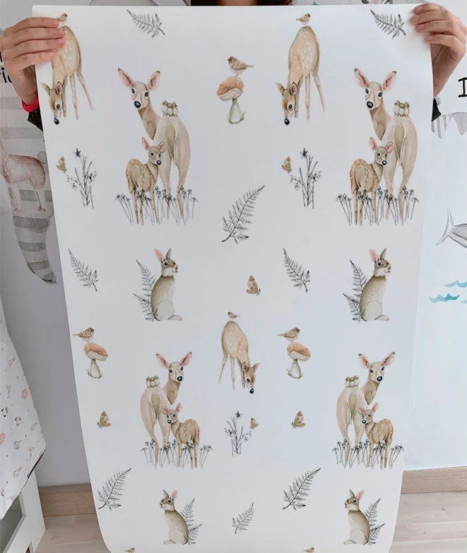 CIERVOS Papel pintado infantil Il Mondo di Alex