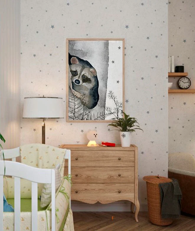 Cuadro infantil MAPACHE Il Mondo di Alex