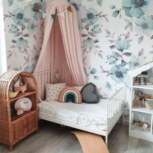 FLORES AZUL Papel pintado infantil Il Mondo di Alex
