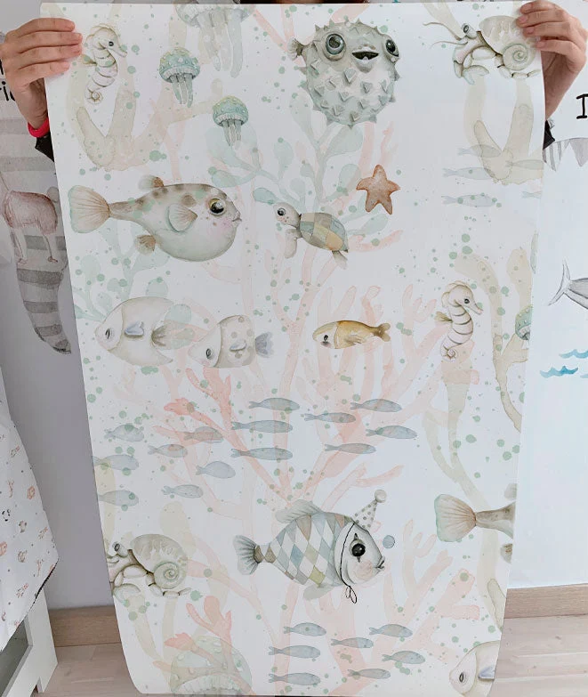 FONDO MARINO I Papel pintado infantil Il Mondo di Alex