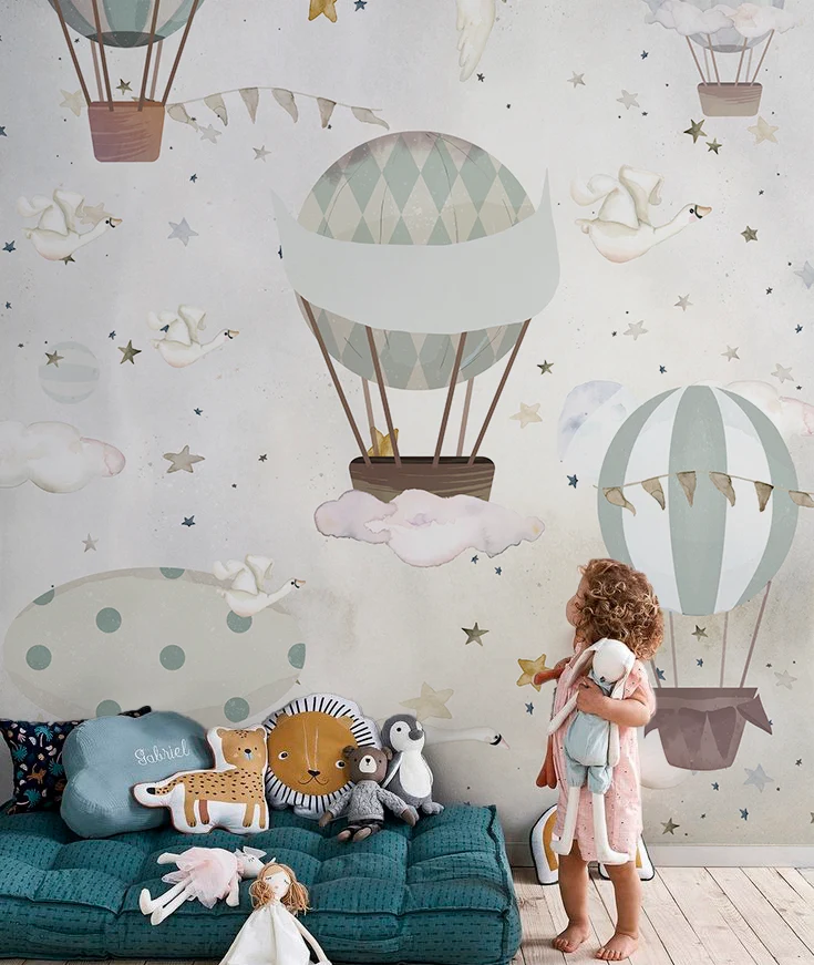 GLOBOS AROUND WORLD III Mural de papel pintado Il Mondo di Alex