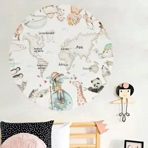 MAPA MUNDI GRIS EXPLORADORA Ventana mágica infantil Il Mondo di Alex