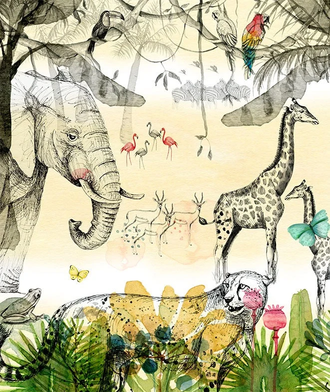 MUNDO SELVA Mural de papel pintado Il Mondo di Alex