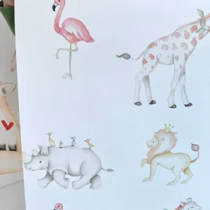 SAFARI ANIMALS Papel pintado infantil Il Mondo di Alex