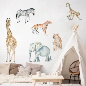 Vinilo pared XXL Animales Jungla Il Mondo di Alex