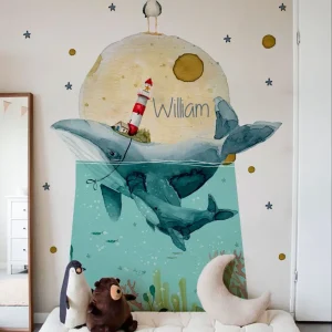 Vinilo pared XXL Ballenas Ocean Il Mondo di Alex
