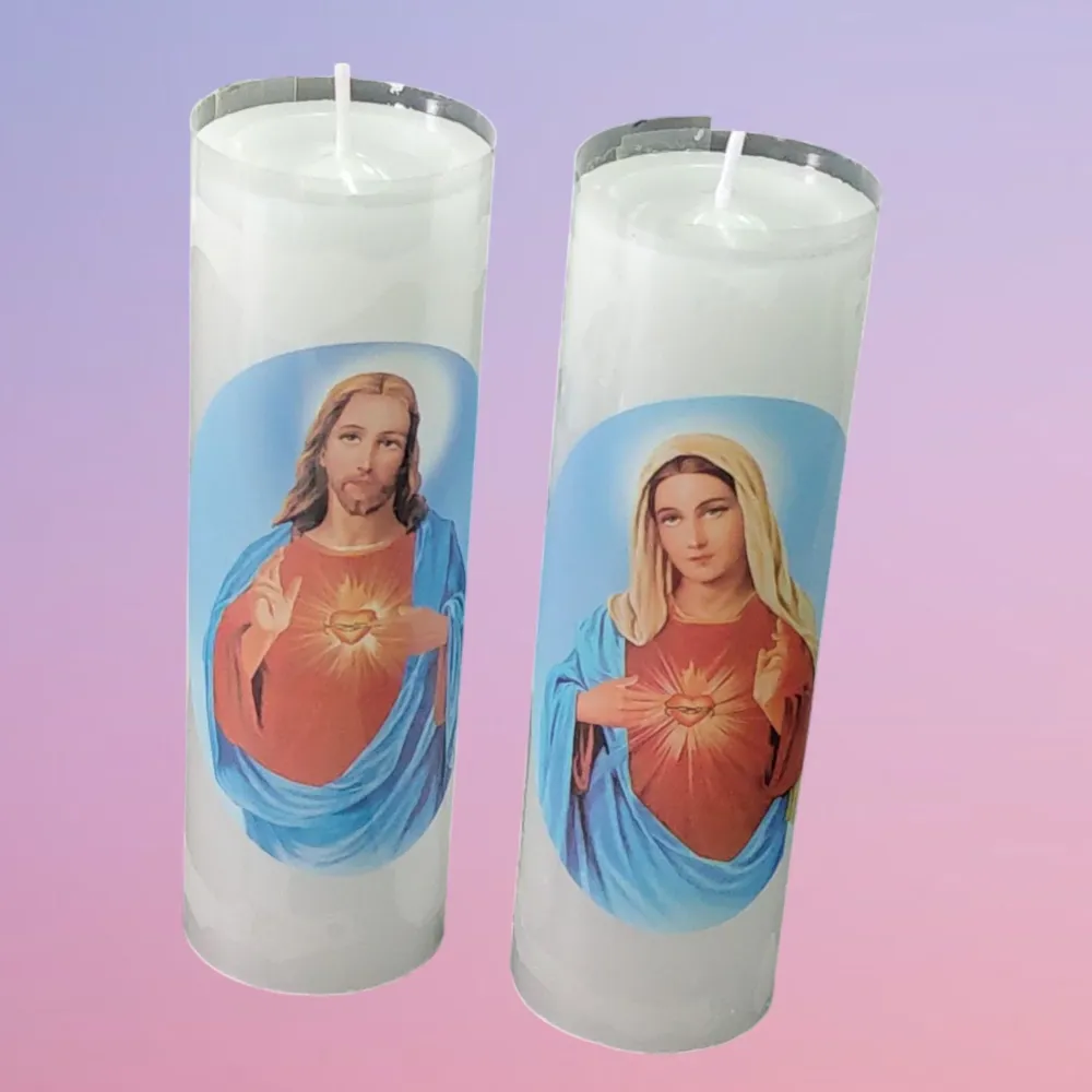 CANDELA JESUS Y VIRGEN 4*12CM Importacion Luna