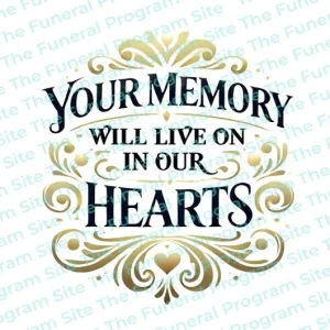 Arte de palabras con cita funeraria "Tu memoria" In Loving Memory Word Art